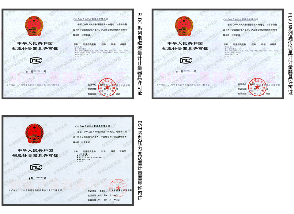 計(jì)量器具許可證