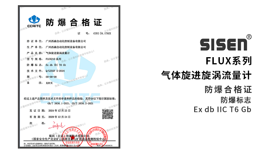 氣體旋進(jìn)旋渦流量計企業(yè)資質(zhì)